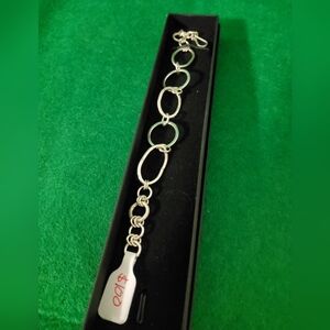 Artisan Silver Oval Link Bracelet, 7.5 Inches